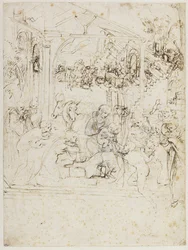 Tutkimus tietäjien palvonnasta, noin 1481.