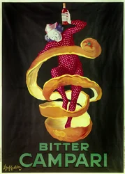 Juliste aperitiiville Bitter Campari. Kuvitus Leonetto Cappiello (1875-1942) 1921 Pariisi, koristetaide