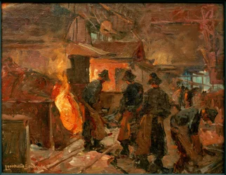 Leonhard Sandrock, terästehtaalla