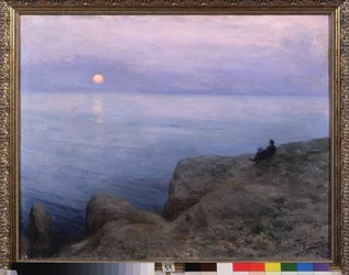 El poeta Alexander Pushkin (1799-1837) a la riba. Obra de Leonid Osipovich Pasternak (1862-1945), pastel sobre cartrófinlandès