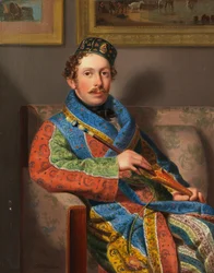 Nuori herrasmies tupakointipuvussa, 1830.