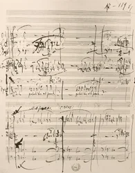 Musiikkikappale kappaleeseen "The Cunning Little Vixen" (muste paperille)