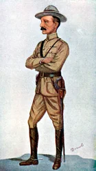 Robert Baden-Powell, englantilainen sotilas, 1900.