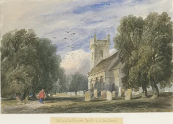 Bradley-in-the-Moorsin kirkko, päiväämätön [noin 1830-1840]