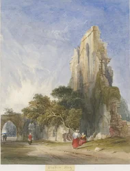 Croxden Abbey: akvarellimaalaus ja [c 1830-1840] (maalaus)