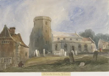 Dilhornen kirkko: akvarellimaalaus ja [c 1830-1840] (maalaus)