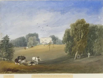Greenway Bank - Hall: akvarellimaalaus ja [c 1840]