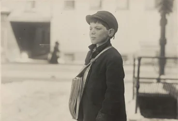 Tony Casale, "Bologna", 11-vuotias, myynyt sanomalehtiä 4 vuoden ajan, Hartford, Connecticut, maaliskuu 1909