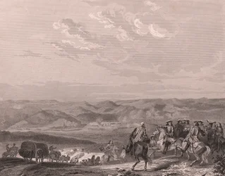 Freiburgin taistelu, Saksa, elokuu 1644, kolmikymmenvuotinen sota, teräskaiverrus posliinipaperille
