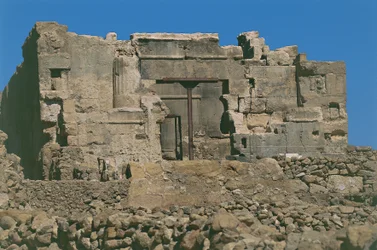 Egypti. Muinainen Aghurmi Siwa (Siwah) -keidassa. Oraakkelin temppeli tai Amonin temppeli. 26. dynastia, 664-525 eaa