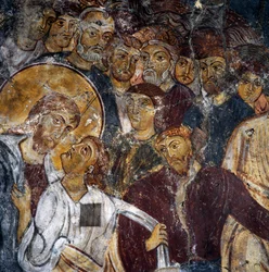 Jeesus ja apostolit, freskot Panagia Antifonitrian luostarissa, Myriokefala, Kreeta, Kreikka (kuva)