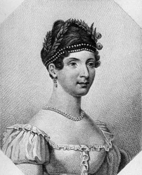 Angelica Catalanin (1780-1849), italialaisen sopraanon muotokuva, kaiverrus