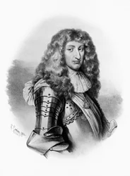 Savoian herttua Charles Emmanuel II:n (1634-1675) muotokuva vuodelta 1638, kaiverrus