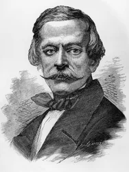Massimo Taparelli, Azeglion markiisi (1798-1866), italialainen patriootti, poliitikko, kirjailija ja taidemaalari, joka oli Sardinian pääministeri vuosina 1849-1852, muotokuva, kaiverrus