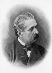 Paolo Ferrarin (1822-1889), italialaisen näytelmäkirjailijan ja kirjailijan muotokuva, kaiverrus