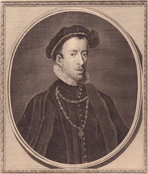 Thomas Howardin, Norfolkin 4. herttuan (1536-1572) muotokuva, John Goldarin (1729-1795) kuparikaiverrus