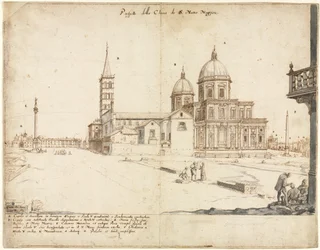 Kahdeksantoista näkymää Roomaan: Santa Maria Maggioren basilika, 1664.