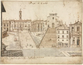 Kahdeksantoista näkymää Roomaan: Campidoglio, 1665.