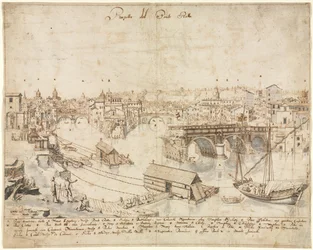 Kahdeksantoista näkymää Roomaan: Ponte Rotto, 1665.