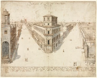 Kahdeksantoista näkymää Roomaan: Quattro Fontane katsoo kohti Santa Maria Maggiorea