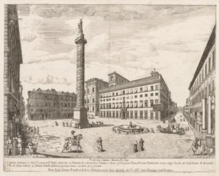 Piazza Colonna "Näkymä Rooman kaupungin maamerkeistä"