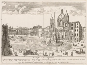 Piazza Navona "Näkymä Rooman kaupungin maamerkeistä"