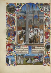 Très Riches Heures du Duc de Berry Folio 86, kääntöpuoli - Raymond Diocrès