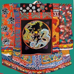 Kiinalainen takki a la Linda, 2015 (sekoitus, akryyli, muste, öljy)