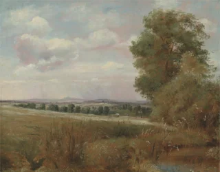 Maisema Hampsteadissa Harrow in the Distance, n. 1849-55 (öljy kankaalle)