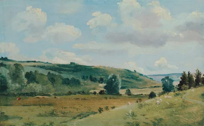 Kesämaisema lähellä Dedhamia, vuosina 1849-1855.