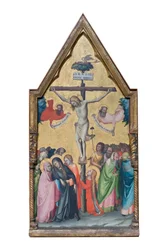 Jeesus Kristus ristiinnaulittuna ja tuskissaan