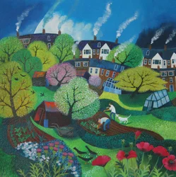 Veggie Patch, 2015, (akryyli tussilla paperille)