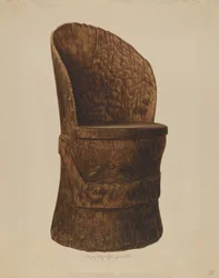 Puinen hirsituoli, 1938.