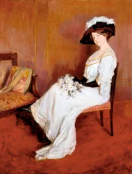 Muotokuva rouvasta Marta Vidal. Lluisa Vidal i Puigin (1876-1918) maalaus