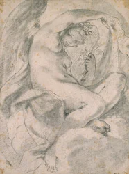 Nymfi, mahdollisesti kasvisto pilvien keskellä, 1575-1619