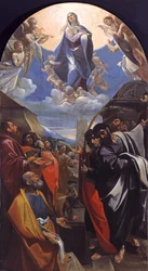 Neitsyt Marian taivaaseenastuminen, noin 1586-1587.