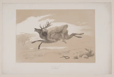 Lento, s. 11, kuvitus Christian Wintherin teokseen "Flight of the Deer"