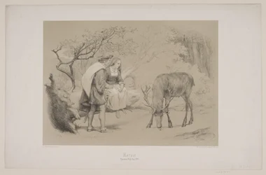 Risti, s. 299, kuvitus Christian Wintherin teokseen "Flight of the Deer"