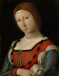 Muotokuva Lady syllikoiran kanssa