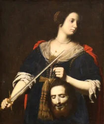 Judith pitelee Holoferneksen päätä.