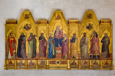 Madonna ja lapsi kruunattuna (tempera puulle)