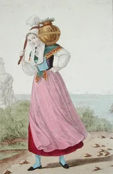 Cherbourgin alueen meijeri, n. 1820 (väri litho)