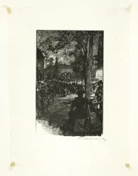 Boulevard Montmartre, ilta, levy viisitoista, Le Long de la Seine et des Boulevards -teoksesta.