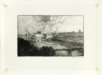 Pariisi, Pavillon de Flore -paviljongilta katsottuna, levy yksitoista teoksesta Le Long de la Seine et des Boulevards.