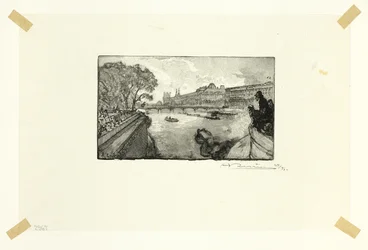 Louvre, Pont-Neufilta katsottuna, levy kolmetoista teoksesta Le Long de la Seine et des Boulevards.