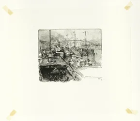 Villetten satama, levy viisi Le Long de la Seine et des Boulevards -teoksesta.