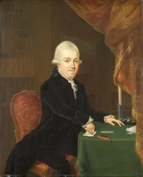 Jan Bernd Bicker (1746-1812). Tuntemattoman miehen muotokuva.[1] Vaihtoehtoinen nimi tai vaihtoehtoiset nimet: Jan Bernd Bicker (1746-1812).[3] Muotokuva Jan Bernd Bickeristä (1746-1812), amsterdamilaisesta kauppiaasta ja pankkiirista, joka oli vuonna