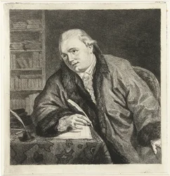 Muotokuva säveltäjästä ja etcheristä Johan Antoni Kauclitz Colizzi 1742-1808, 1780-luku