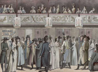 Foyer du Théâtre Montansier Palais-Royalissa). Hippolyte Destailleur -kokoelma (1822-1893)