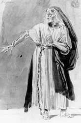 Pukusuunnittelu Victor Hugon (1802-85) Les Burgravesille, n. 1843
